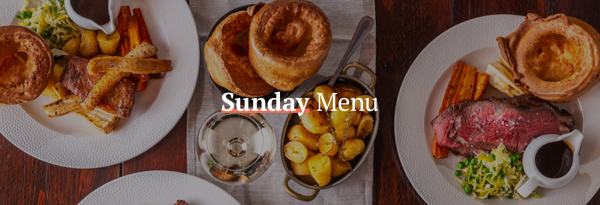 Sunday Menu at The Crown & Two Chairmen